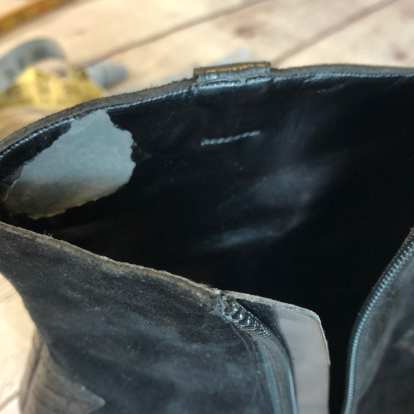 Moda vegan embossed leather suede ankle boot - Picture 6 of 8